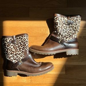 Women’s Sporto leather /leopard boots